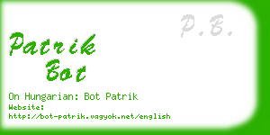 patrik bot business card